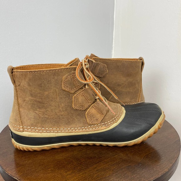 Sorel Out N about Leather Snow Boot Sz 7 - Picture 7 of 10